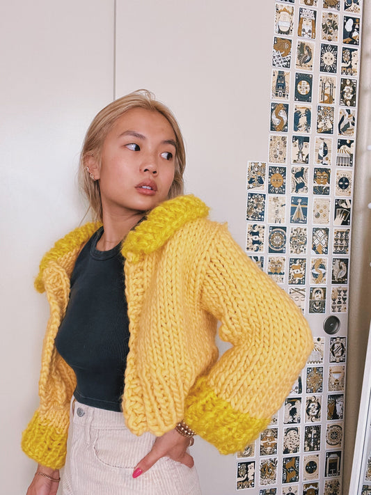 Chunky Million Collar Baby Cardigan Pattern
