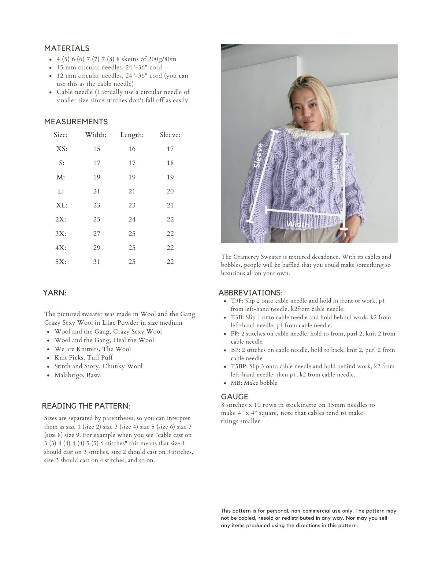 Chunky Flushing Sweater Pattern